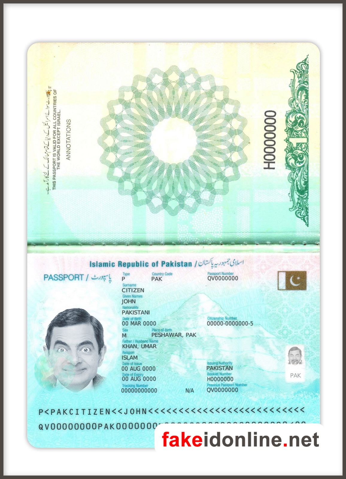Pakistan Passport PSD Template